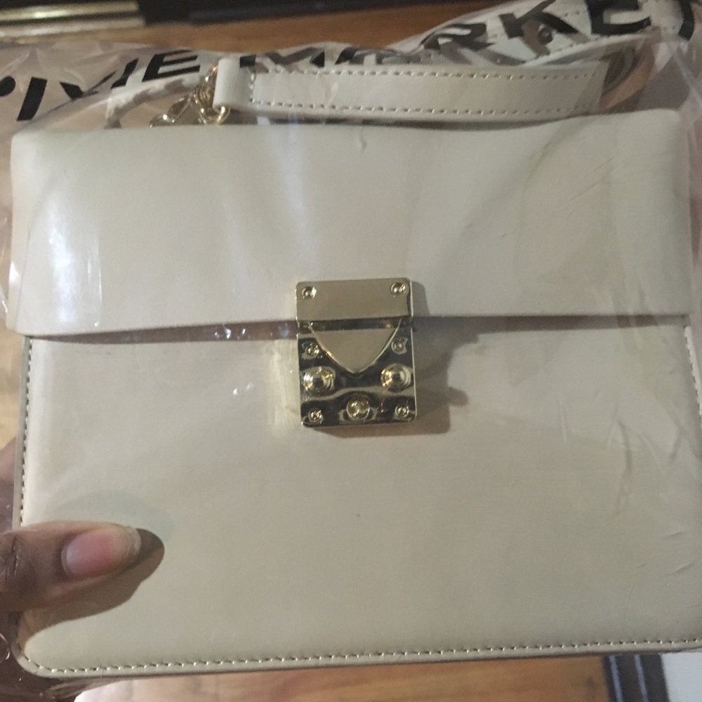 Pixie Market leather Vanilla Box Bag - Never Used - Picture 3 of 8